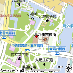 北九州市役所　秘書室周辺の地図
