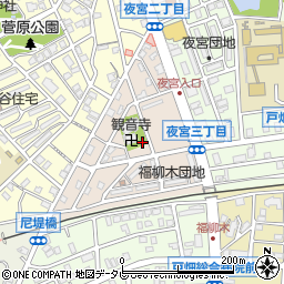 福岡県北九州市戸畑区観音寺町周辺の地図