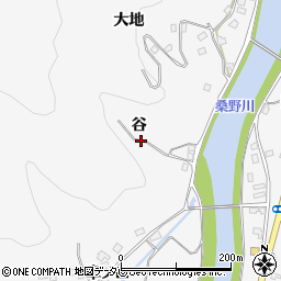 徳島県阿南市桑野町（谷）周辺の地図