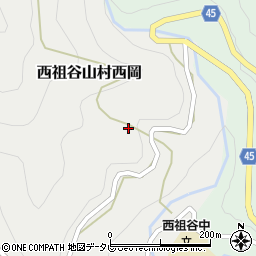 徳島県三好市西祖谷山村西岡180-1周辺の地図