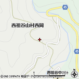 徳島県三好市西祖谷山村西岡173周辺の地図