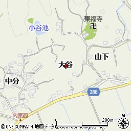 徳島県阿南市内原町大谷周辺の地図