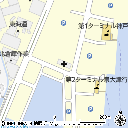 阪九フェリー株式会社　旅客予約専用周辺の地図