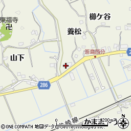 徳島県阿南市内原町養松46-6周辺の地図
