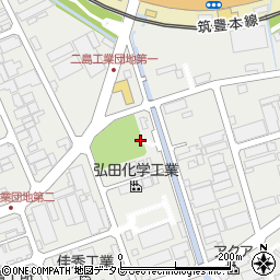 二島東公園トイレ周辺の地図