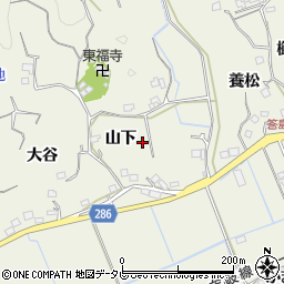 徳島県阿南市内原町山下周辺の地図