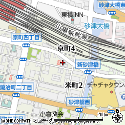 福岡県北九州市小倉北区京町4丁目4-21周辺の地図