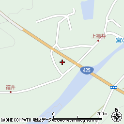 和歌山県田辺市龍神村福井1250周辺の地図