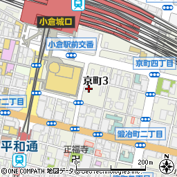 北九州屋台街小倉十三区周辺の地図