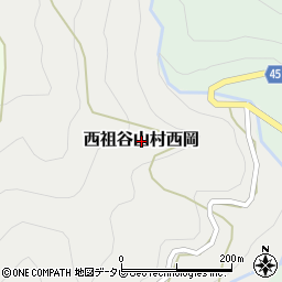 徳島県三好市西祖谷山村西岡周辺の地図