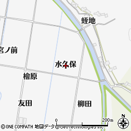 徳島県阿南市桑野町水久保周辺の地図