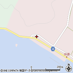 沖浦郵便局周辺の地図