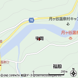 徳島県上勝町（勝浦郡）福原（平間）周辺の地図