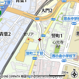 福岡県北九州市小倉北区竪町周辺の地図