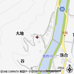 徳島県阿南市桑野町大地周辺の地図