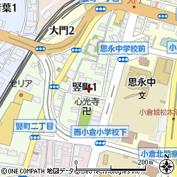 九州車輌資材　堅町倉庫周辺の地図