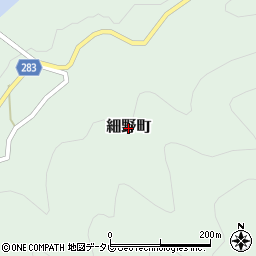 徳島県阿南市細野町周辺の地図