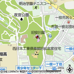 旧安川邸周辺の地図