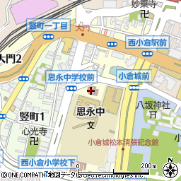 福岡県北九州市小倉北区大門周辺の地図