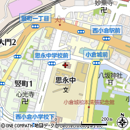 福岡県北九州市小倉北区大門周辺の地図