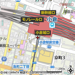 JR九州ステーションホテル小倉 日本料理 祇園周辺の地図
