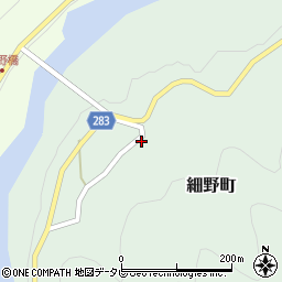 徳島県阿南市細野町谷上周辺の地図