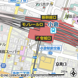 西日本シティ銀行モノレール小倉駅前 ＡＴＭ周辺の地図