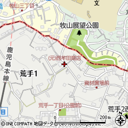 (元)西牟田商店周辺の地図