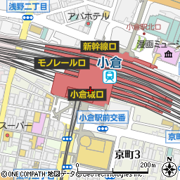 JR九州ステーションホテル小倉 スカイガーデンバーベキュー周辺の地図