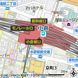 福岡県北九州市小倉北区周辺の地図