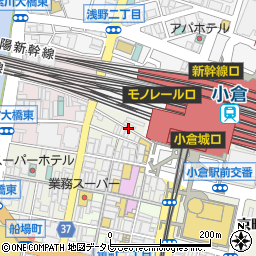 ホテルリブマックス小倉駅前周辺の地図