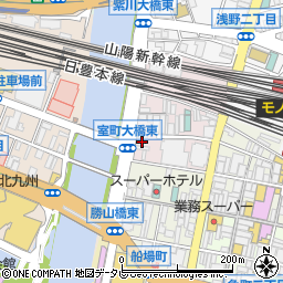 福岡県北九州市小倉北区船頭町周辺の地図