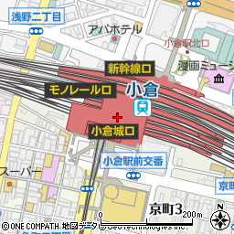 ゆうちょ銀行アミュプラザ（ＪＲ小倉駅）３階出張所 ＡＴＭ周辺の地図