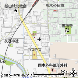 愛媛県松山市安城寺町1586周辺の地図