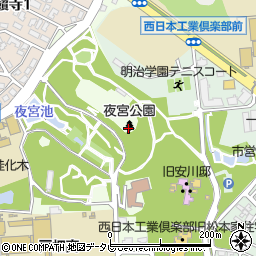 夜宮公園周辺の地図