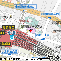 北九州市漫画ミュージアム　企画展示室周辺の地図