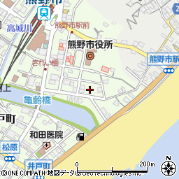熊野市馬留駐車場周辺の地図