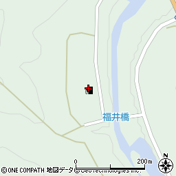 和歌山県田辺市龍神村福井75周辺の地図