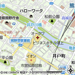 オークワ熊野店周辺の地図
