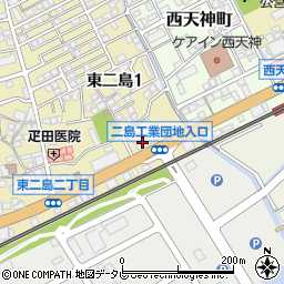 株式会社丸珠物産　マルショク二島店周辺の地図