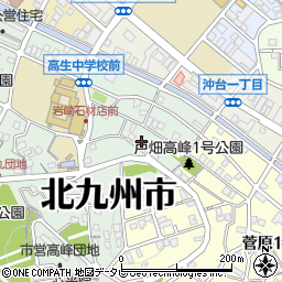 〒804-0051 福岡県北九州市戸畑区高峰の地図