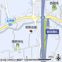 熊野会館周辺の地図