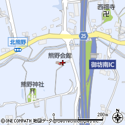 和歌山県御坊市熊野周辺の地図