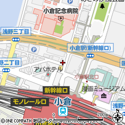 日産レンタカー小倉新幹線駅前店周辺の地図