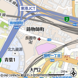 福岡県北九州市小倉北区鋳物師町周辺の地図