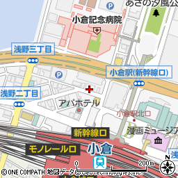 タイムズカー小倉駅新幹線口店周辺の地図