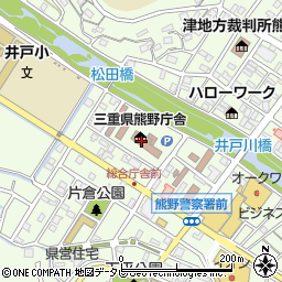 三重県熊野庁舎　熊野農林事務所森林・林業室森林保全課周辺の地図