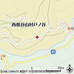 徳島県三好市西祖谷山村戸ノ谷47周辺の地図