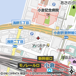 麻生塾北九州キャンパス麻生情報ビジネス専門学校　北九州校周辺の地図
