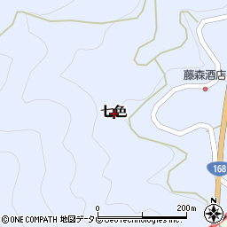 奈良県吉野郡十津川村七色周辺の地図